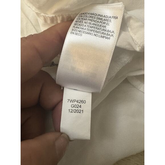 Lucky Brand White Ruffled Women's Top Sz L - Picture 10 of 10